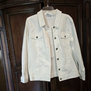 Women's White Jean Jacket - Classic Casual Layer